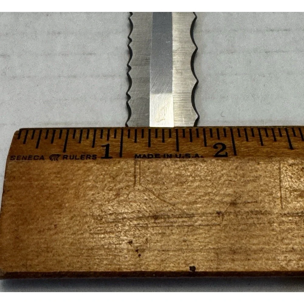 Vintage Kootchick Stainless Steel Double Edge Serrated Slicing Knife Japan